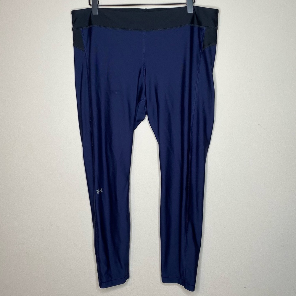 UA Navy & Black Heatgear Compression Leggings 2XL